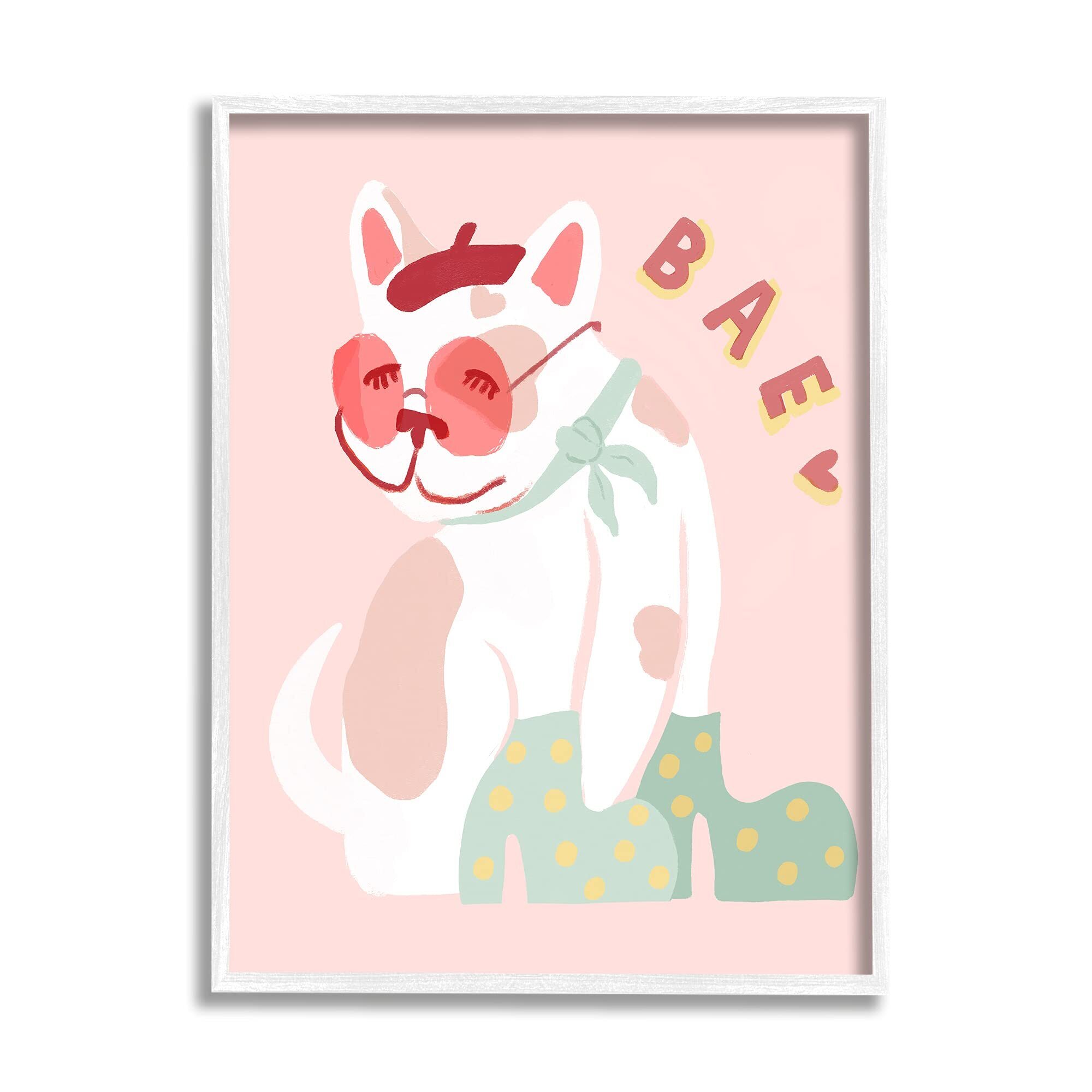 9343 Bae Heart Sentiment Parisian French Bulldog Beret Hat, Design